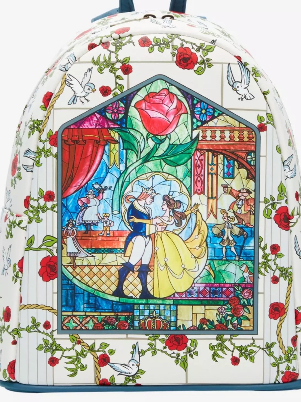 Loungefly Disney Beauty And The Beast Stained Glass Mini Backpack NWT 🌹